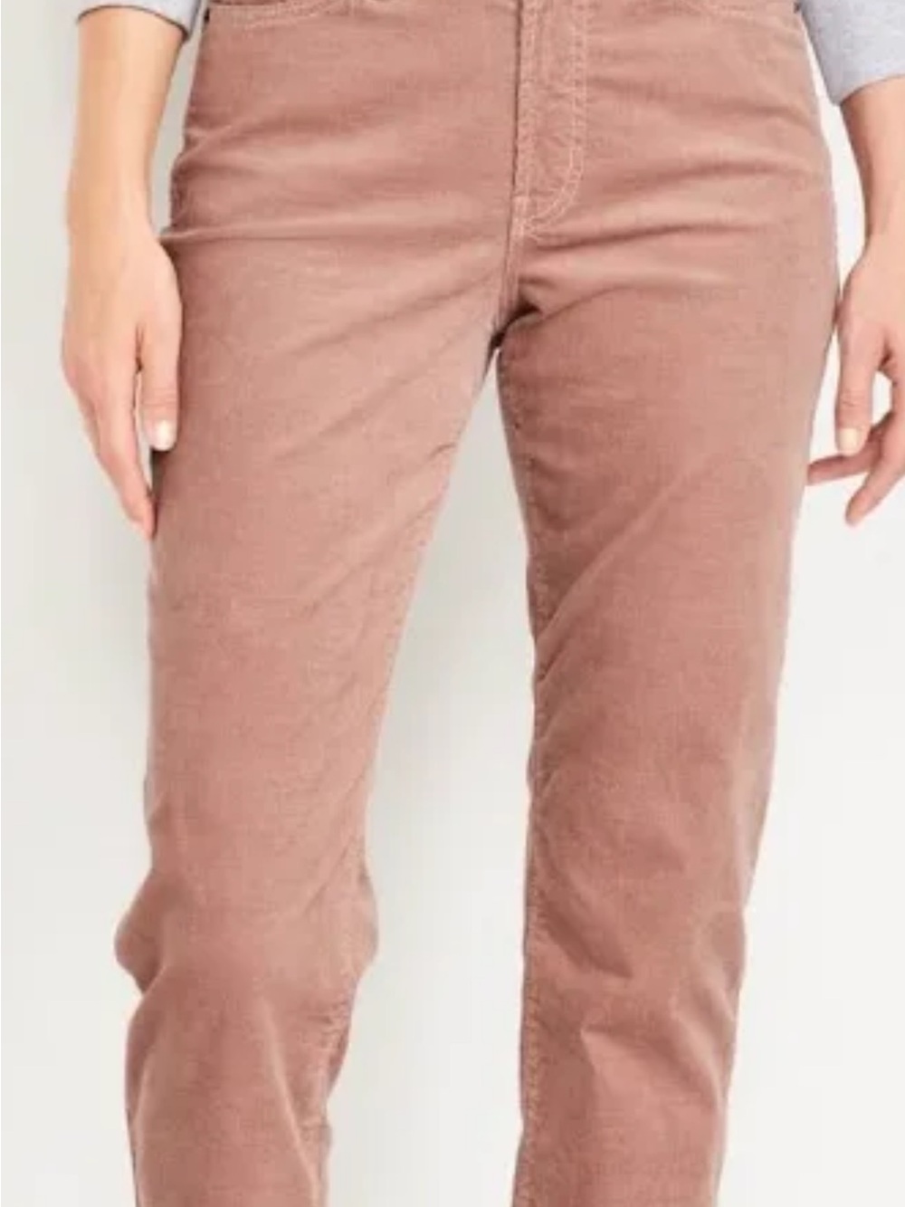 Old Navy High-Rise Straight Corduroy Pants - Dusty Rose/mauve size 8p